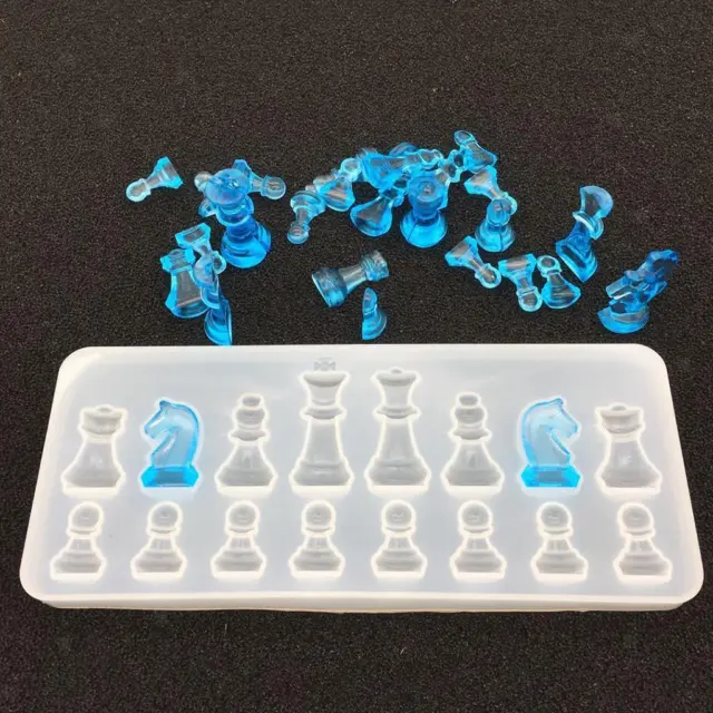 Silikon-Kristall-Schach-Form Für Die Harzguss-Ornament-Schmuckherstellung