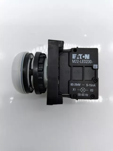 Eaton M22-LED230-W Push Button Switch 125-250V 3-6Amps