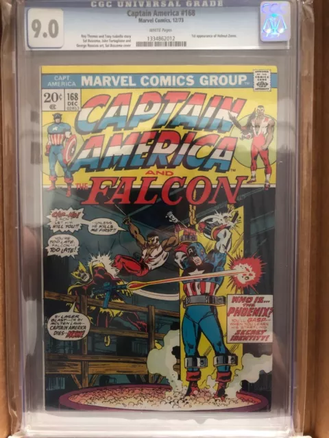 Captain America #168 CGC 9.0 1st Appearance of Helmut Zemo