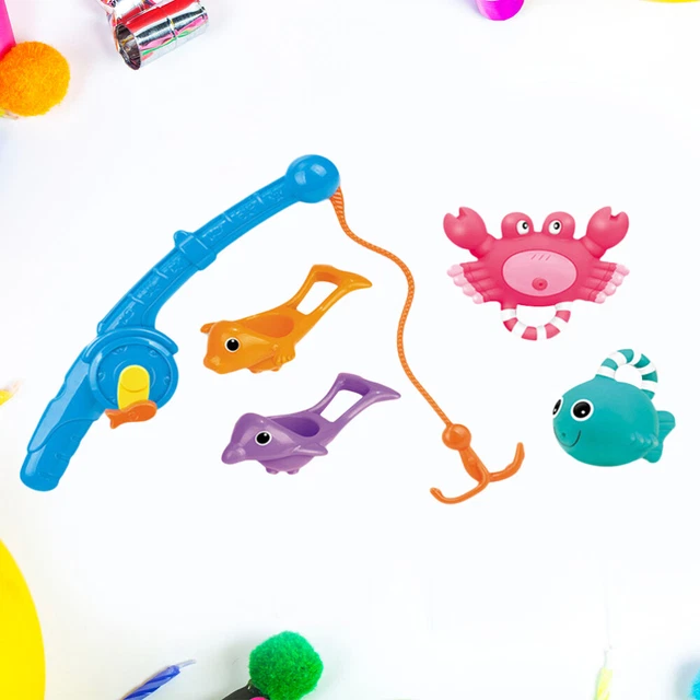 5 pz gioco di pesci bambino bagno da pesca magnetico bagno estivo giocattolo d'acqua per spiaggia