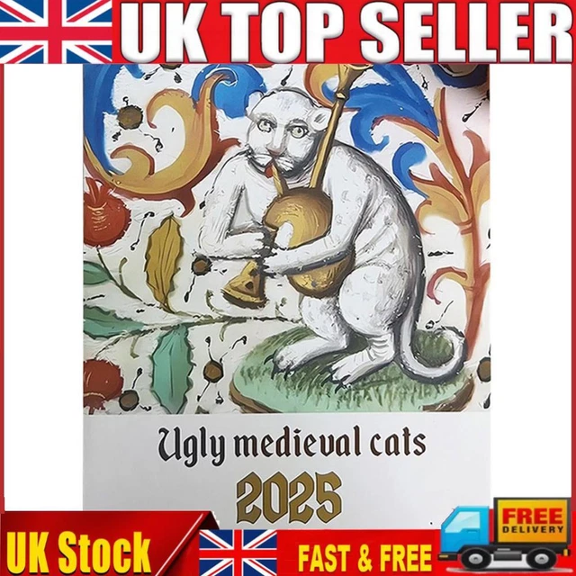 MEDIEVAL CAT CALENDAR 2025 Ugly Medieval Cats 2025 Calendar Monthly ...