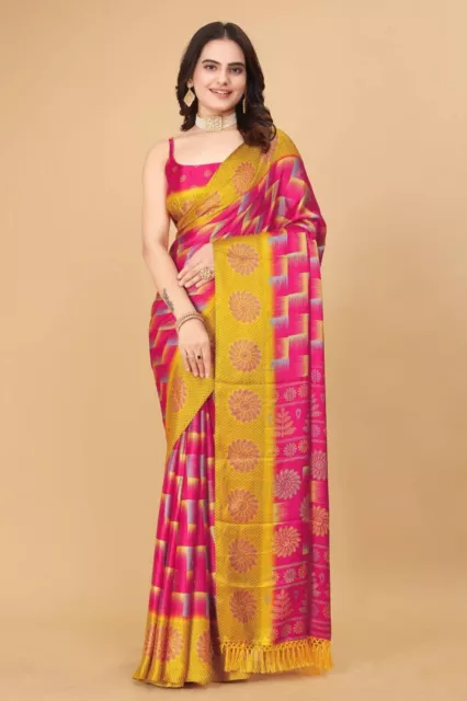Designer Women’s Bollywood (Pink) Saree, Indian, Party, Wedding Brasso Saree