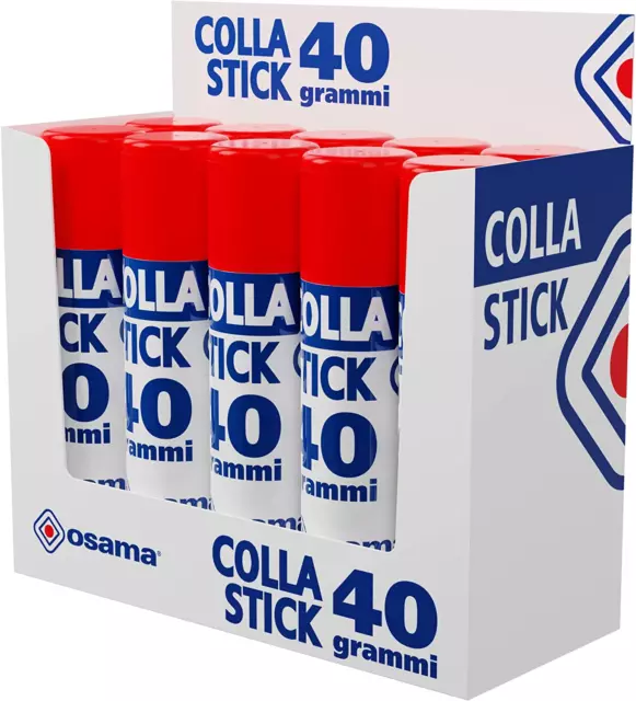 Colla Stick Extra Forte Box 10 Pezzi 40 Gr - Stick Ideale Cancelleria Scuola