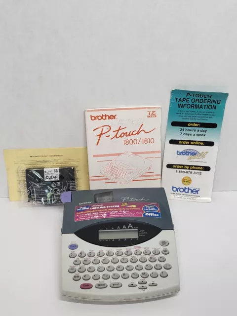 Brother P-Touch PT-1800/1810 Label Printer Tested Works, Extras