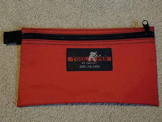 ToolPak By Paktek Brand 13200 PakPal Single Small Red Zippered Pouch Ships Free!