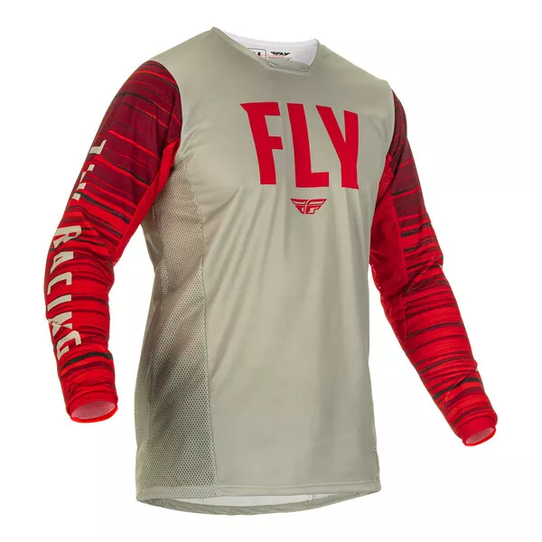 Fly 2022 Kinetic Wave Motocross Trikot (hellgrau/rot) - XXL MX Offroad