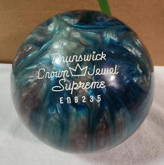 UNDRILLED BRUNSWICK CROWN Jewel Supreme 12 LB Bowling Ball Soutar RARE