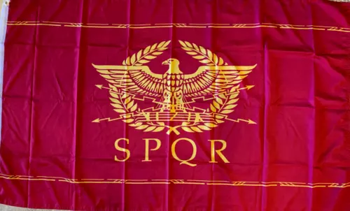 SPQR ANCIENT ROMAN EMPIRE RARE FLAG Premium 100D Woven 3x5 3'x5' Flag Rough Tex