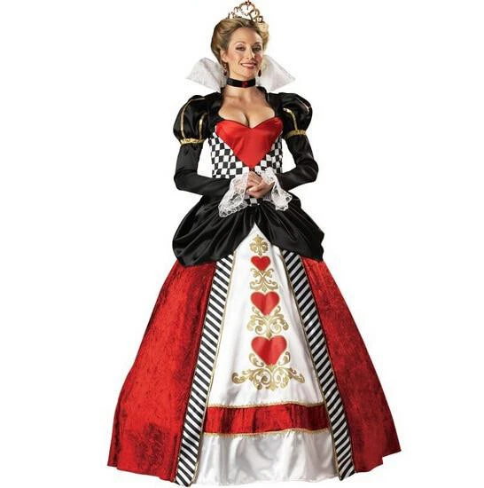 costume regina di cuori alice mascotte cosplay carnevale adulti completo donna