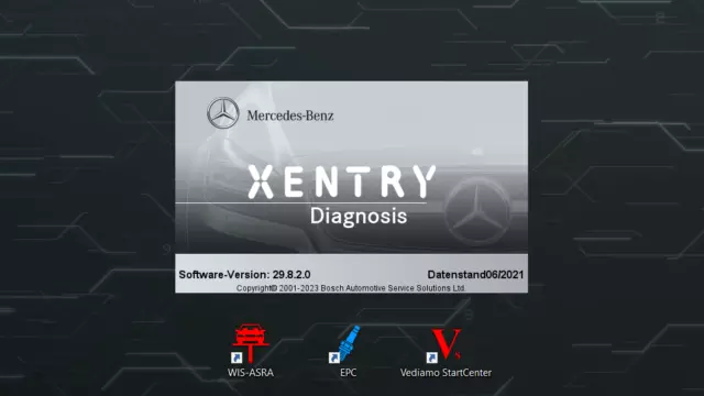 Mercedes Diagnose Xentry PassThru J2534 2021.06 WIS EPC Vediamo Installation