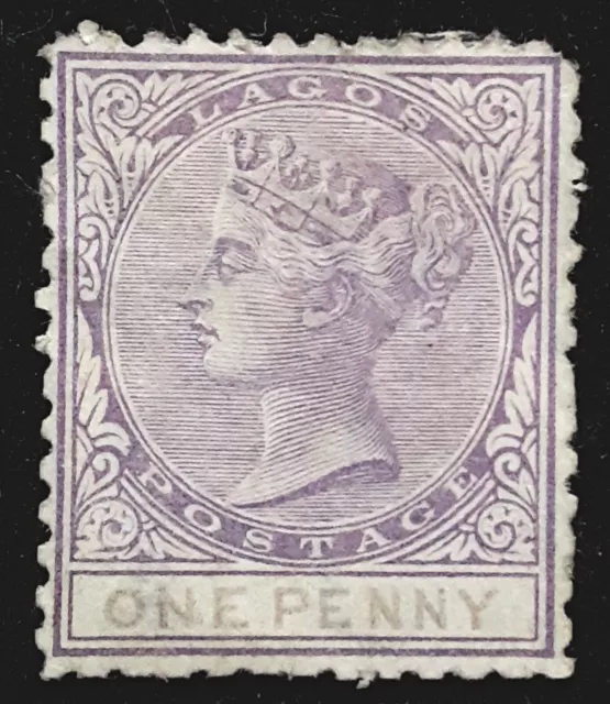 Lagos Stamp 1874 1d Queen Victoria Scott # 1 SG1 Unused No Gum