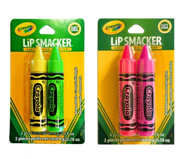 Lip Smacker Crayola Crayon Flavored Lip Balm Duo Set