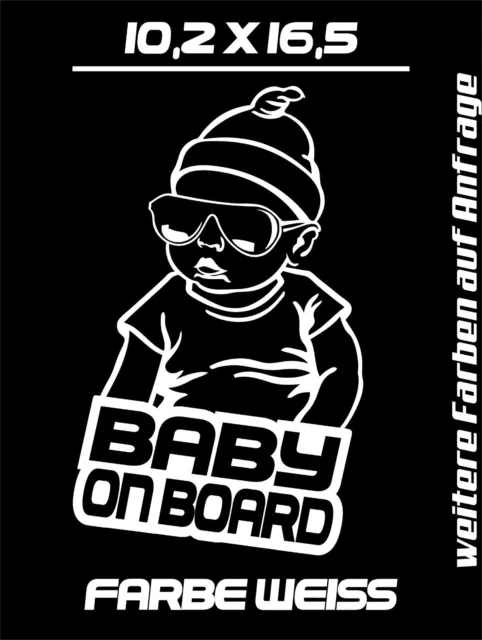 Auto Aufkleber Baby on Board Fun Sticker Hangover Fans  10,2 x 16,5 cm