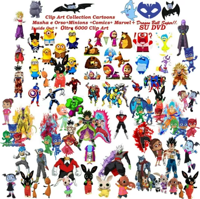 6500 Clipart Cartoon 2023 Stitch Bing Dragon Ball Mercoledi Masha E Orso