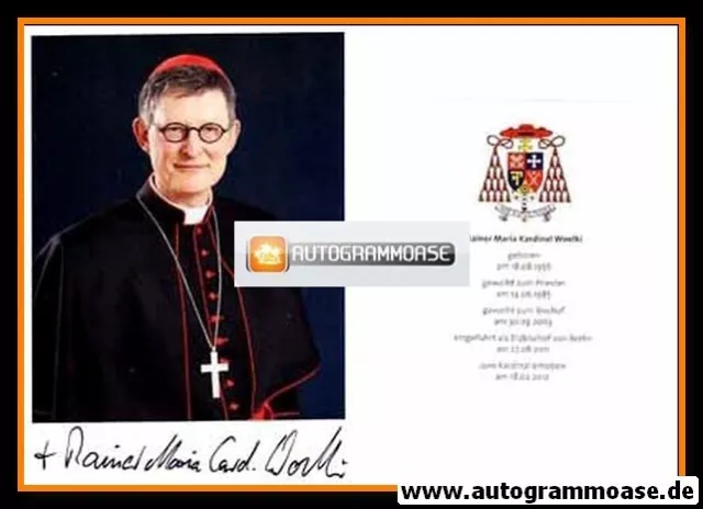 Autogramm Religion | Rainer Maria Kardinal WOELKI | 2010er (Portrait Color)
