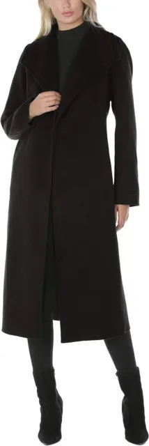 TAHARI Women's Maxi Double Face Wool Blend Wrap Coat L