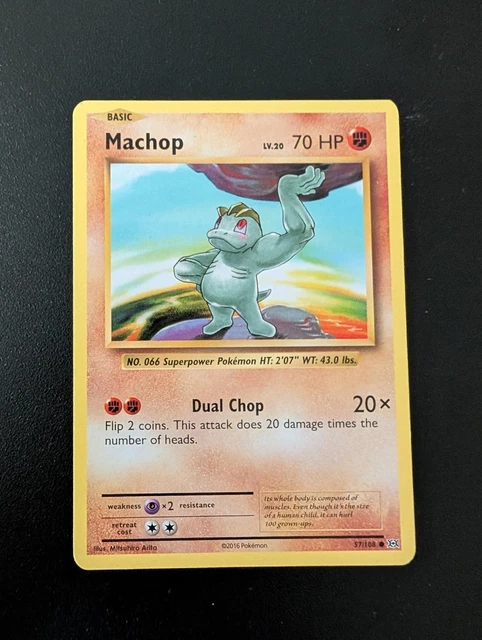 2016 machop pokemon card value Machop 57/108 XY Evolutions Pokemon Card From 2016 Machop 57/108 XY Evolutions Pokemon