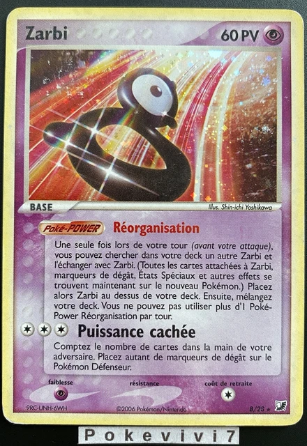 Pokemon Card ZARBI B/28 Holo Secret Block EX Hidden Forces FR