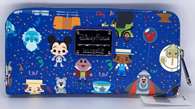 Disney Parks Loungefly WDW Minis Characters Icons WDW Wallet Zip 2021 - NEW