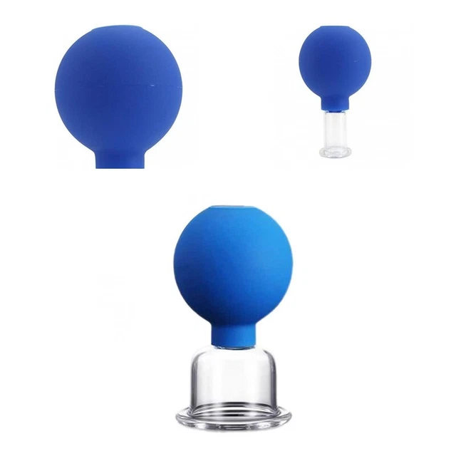 Bola de ventosas de masaje ligera sin irritación masaje facial azul
