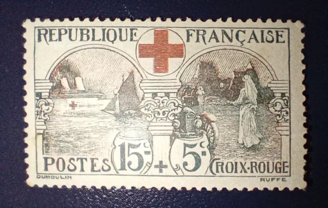 timbres neufs ** Profit de la croix rouge n° 156 cote 300€ Signé CALVES