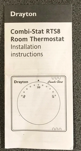 DRAYTON COMBISTAT RTS8 Room Thermostat Installation Instructions £1.49 -  PicClick UK