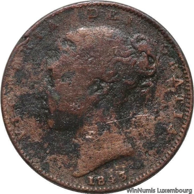 V5922 United Kingdom Farthing Victoria 1843 -> Make offer