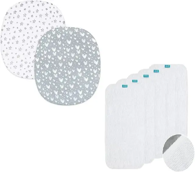 Changing Pad Liner 5 Count, Waterproof Larger Changing Pad Cover 28" X 15", Cott