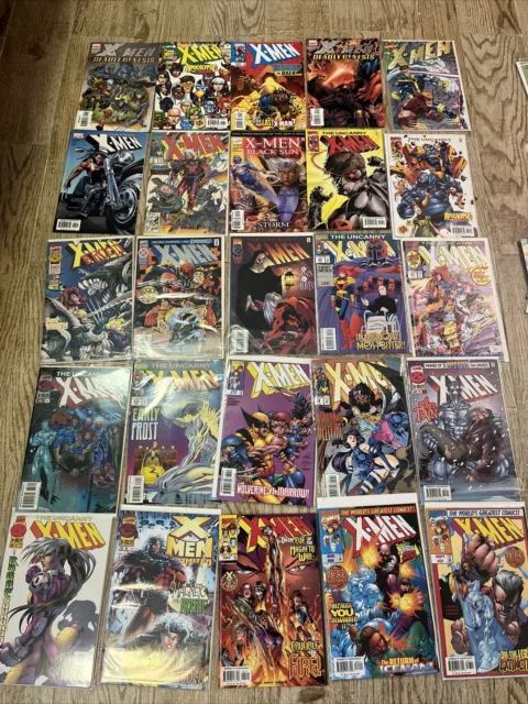 Marvel  Uncanny X-men Comics 25 Book Lot Key Issue High Grade Newsstand Ex 1