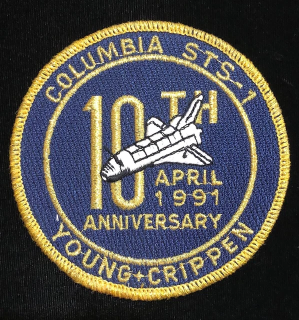 Sts-1 Space Shuttle Columbia 10Th Anniversary Young Crippen Nasa Patch