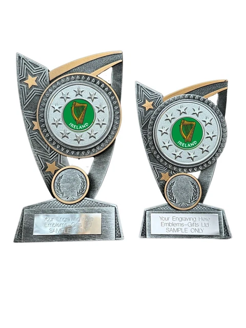 Ireland Harp Award (M) Triumph Resin Sports Trophy Engraved Free