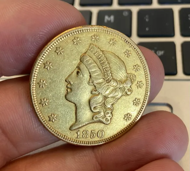 Gold 20 Dollars 1850 - Scarce Condition 33,40g