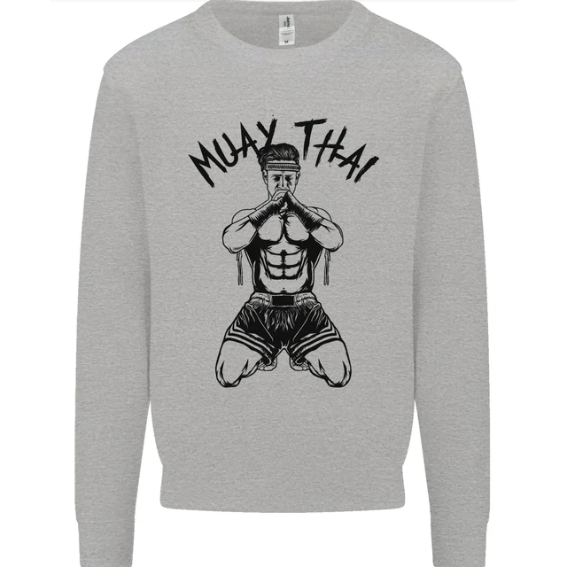 Muay Thai Fighter Mixed Martial Arts MMA Mens Sweatshirt Jumper