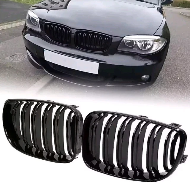 Copertura Per Sopracciglia Faro BMW Serie 1 E81 E82 E87 E88 2006-2013 - Nero Lucido In ABS, Protezione Fari