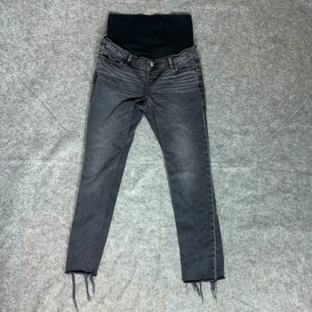 Gap Womens Jeans 25 / 0 Black Skinny Denim Pant Maternity Mid Rise Medium Wash