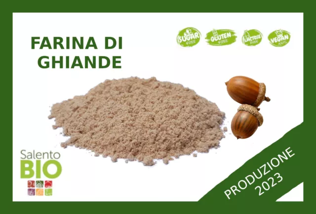 Farina di Ghianda Bio Senza Glutine Confezione da 200 gr Made in Italy Puglia