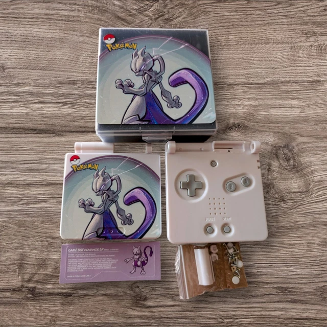 NINTENDO GAME BOY Advance SP Pokémon Mewtwo Shell And Custom Box £29.99 ...