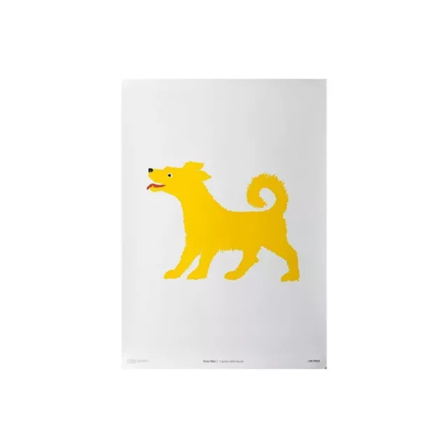 Unused Enzo Mari Art Poster Dog Italy Designer 50cm × 70cm Poster Only 202403M