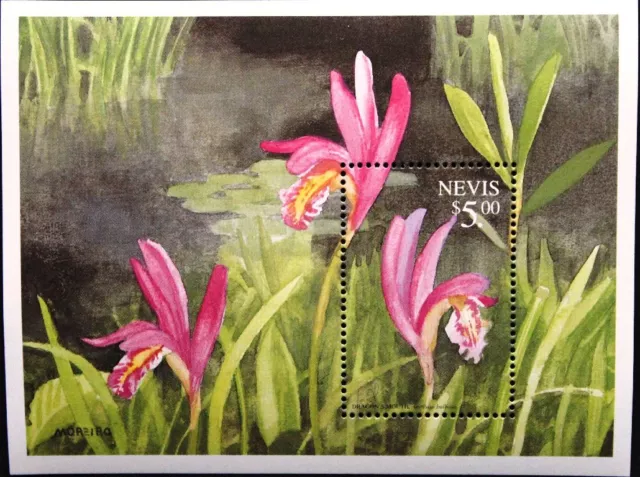 NEVIS 1999 Block 164 Orchideen Orchids Blumen Flowers Flora Pflanzen Plants MNH