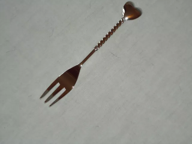 Silver Plated Heart Pickle Fork  - Cheese - spoon A Very Nice Gift