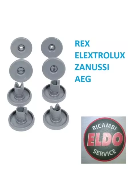 Kit Rex Electrolux Zanussi 8 Ruote Lavastoviglie Cestello Inferiore 50286965004