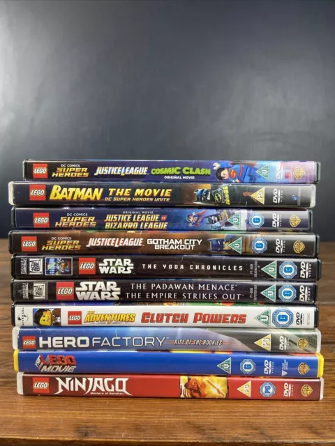 10 x LEGO DVD Bundle Justice League Star Wars Hero Factory Ninjago The Lego Mov 2