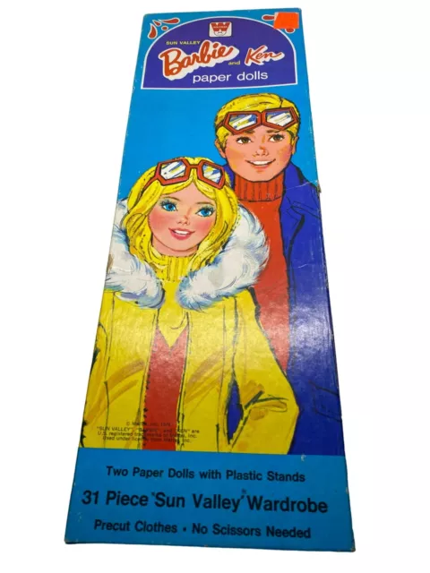 Vintage SUN VALLEY BARBIE AND KEN PAPER DOLLS 1974 WHITMAN - Barbie and Ken not