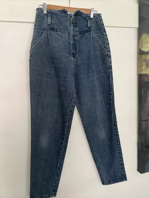 Vintage 80s High Waisted Mom Mum Jeans 30 Inch - Made in USA - Exc Cond