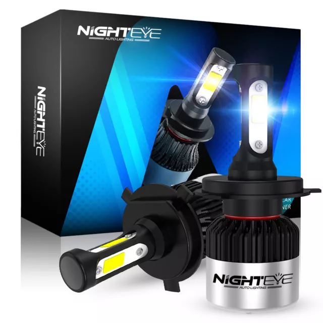 NIGHTEYE H4 LED Headlight Bulbs 9000LM 6500K High/Low Beam or Canbus Error Free