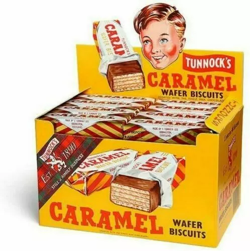 Tunnock's Milk Chocolate Coated Caramel Bar With Wafer Biscuits 48 x 30g