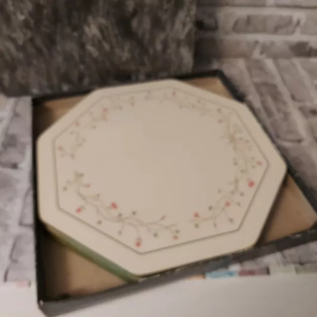 Cloverleaf Eternal Beau - 6 X Octagonal Placemats Vgc Boxed