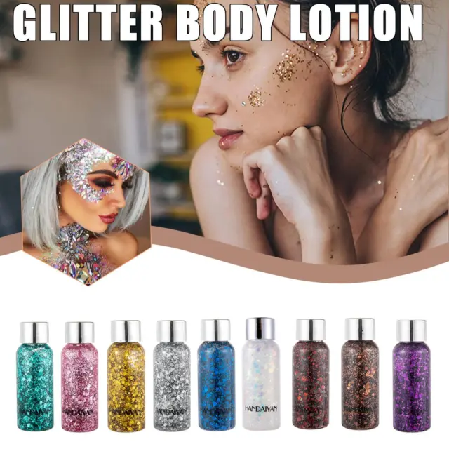 Glitter Iridescent Face Body Paint Make Up Gel Night Party Fashion NEW I1U7