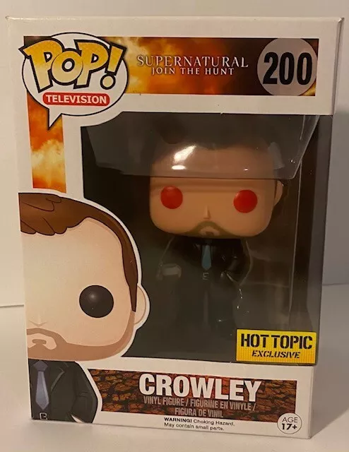 Funko Pop 200 CROWLEY RED EYES Supernatural Hot Topic Exclusive NEW