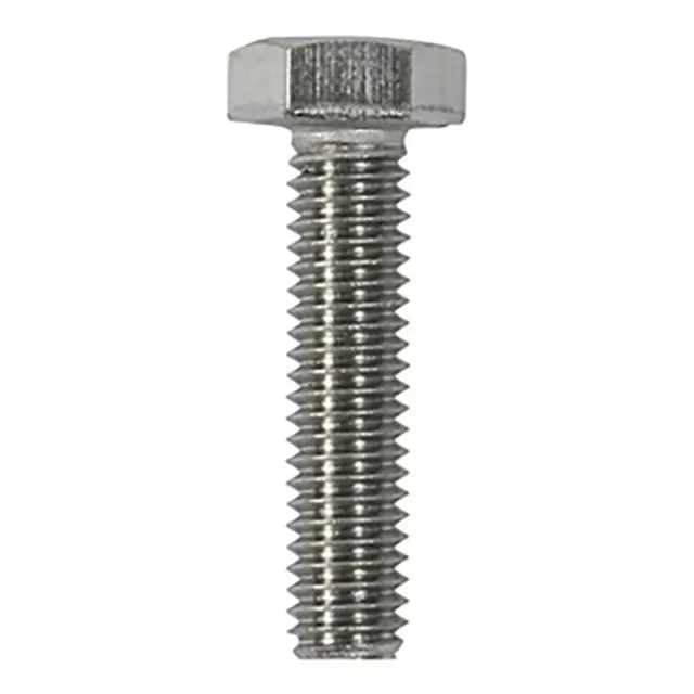 HEX HEAD SET SCREWS STAINLESS STEEL FULLY THREADED BOLT  A2 - DIN 933 - 12-50mm